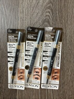 3X Revlon ColorStay Brow Creator - Soft Black (615)